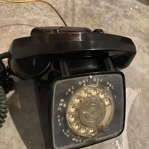 Vintage Black Rotary Dial Telephone